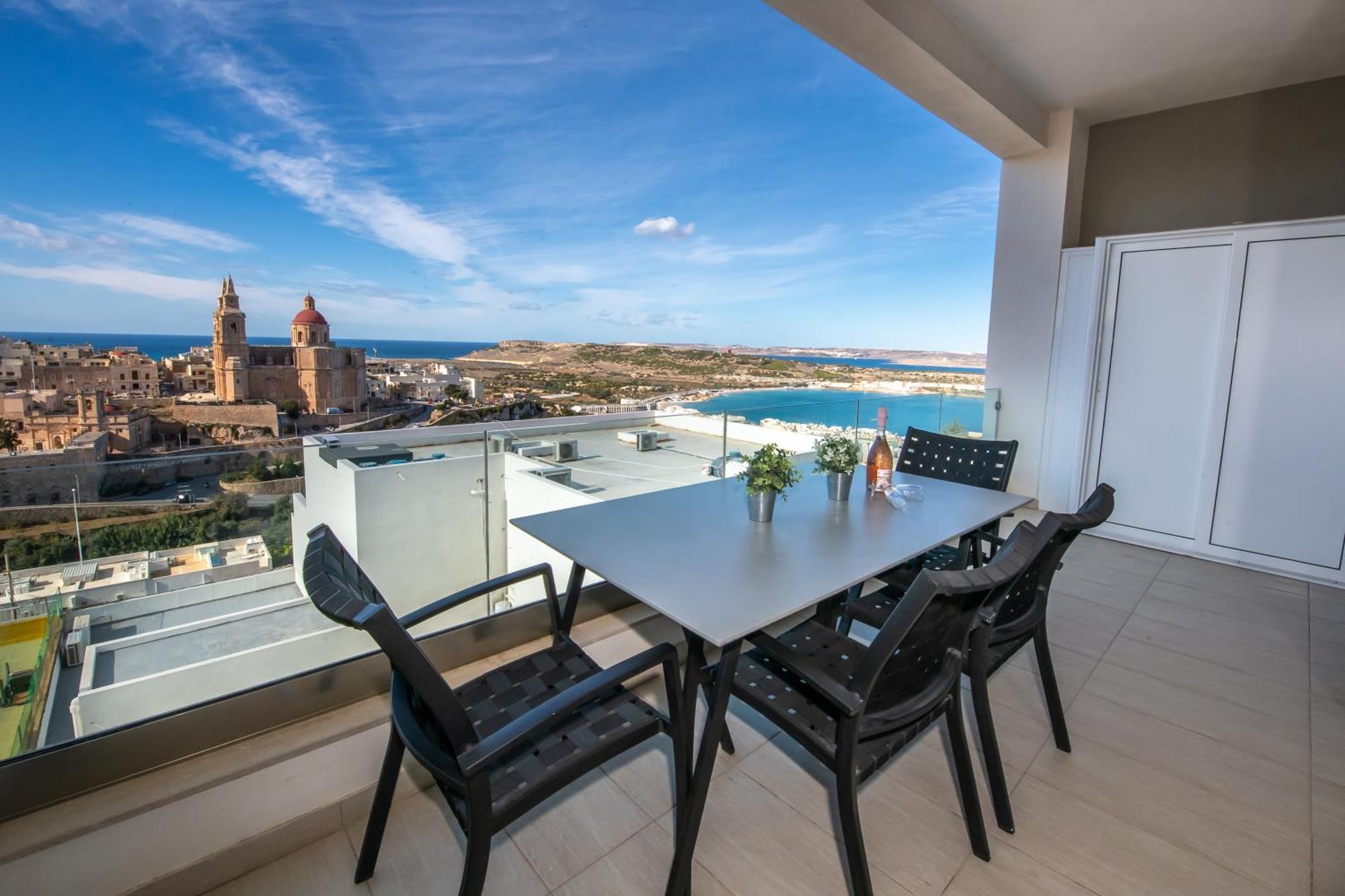 Clifftop Modern Apartment Mellieha Exterior foto