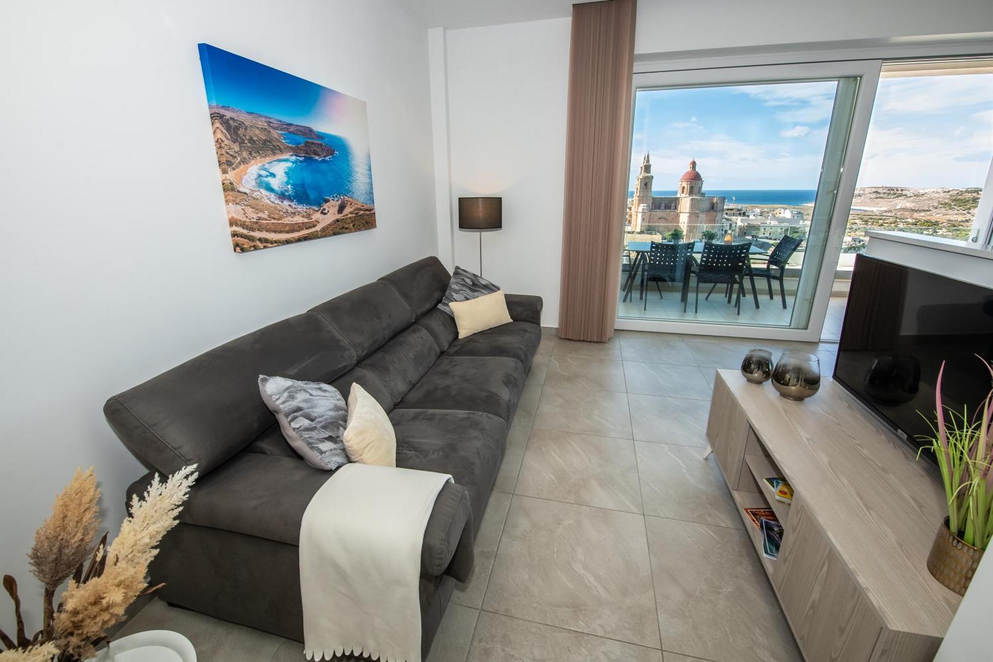 Clifftop Modern Apartment Mellieha Exterior foto